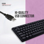 zebion K500 USB Keyboard Wired USB Standard Multi-device Keyboard Compatible with Desktop, Laptop, Mac Easy to Use,Plug and Play,Quick, Comfy Durable body  (Black) - Image 2