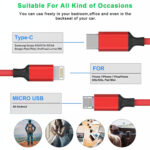 RPMSD Micro USB Cable 2 A 1.2 m 3in1 Multiple USB Data Cable Charging with USB, Type C, Lightning Fast Charging  (Compatible with All Android Devices, All Lightning Devices, White, One Cable) - Image 3