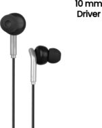 ZEBRONICS ZEB-BRO, With In-Line MiC, 3.5mm Jack, 10mm drivers, Compatible for Phone/Tablet Wired  (Black, In the Ear)