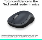 Logitech B175 / Optical Tracking, 12-Months Battery Life, Ambidextrous Wireless Ambidextrous Optical Mouse  (2.4GHz Wireless, Black) - Image 3