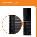 WD 12 TB External Hard Disk Drive (HDD) USB 3.0 with Automatic Backup, Compatible with Windows&Mac  (Black) - Image 3